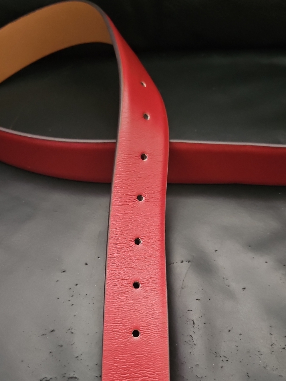 Kate Spade New York 100% Brown Leather Belt with Gold Buckle 7 Adjustable Loop - Picture 7 of 10